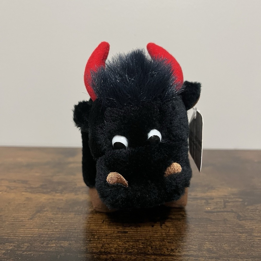 Promotional Buffalo 8" Plush From Big Spielwarenfabrik Mascot Red Horns Germany - Picture 8 of 16
